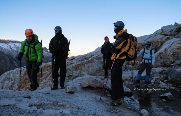Approach to the Nevado Ishinca Glacier