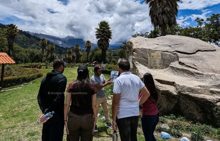 Beginning the tour of the Campo Santo Yungay