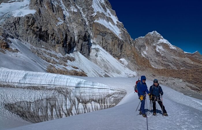 David and Jayson enjoying the Ishinca ascent