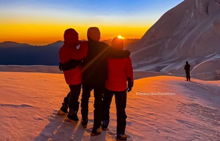 Enjoying the sunset in high camp