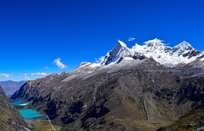 Llanganuco Lake and Huandoy Mountain