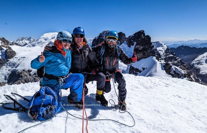 Maite, Darek and Our Mountain Guide Emerson