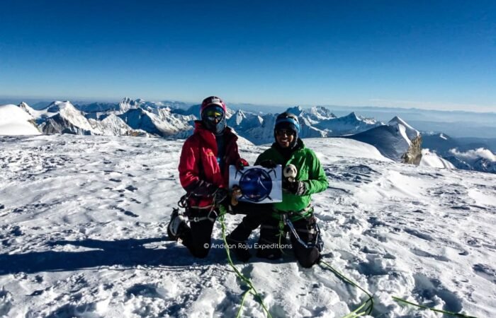 Maite and Pablo on the Summit of Huascaran