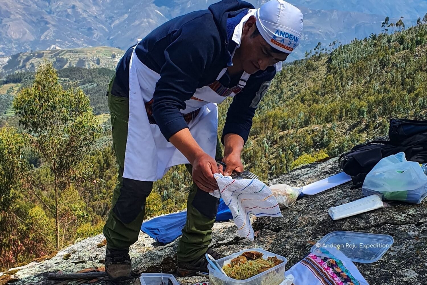 Our Chef Juvenal providing lunch for our group