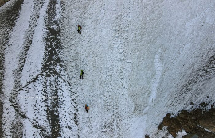 Our Group is climbing Huarapasca