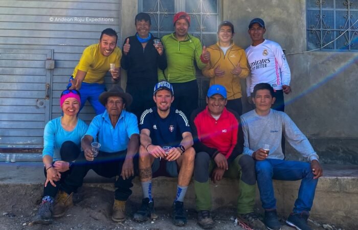Our group celebrating the successful summit of Nevado Huascaran
