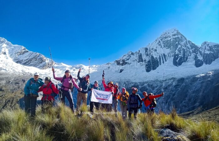 Our group from Argentina descending the Punta Union pass