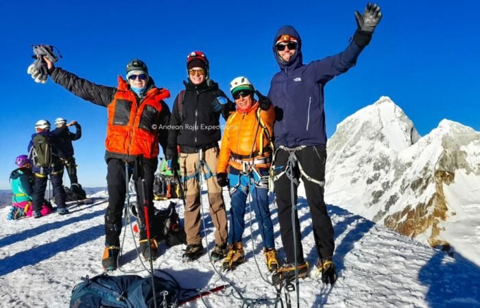 Our group on the top of Pisco Mountain