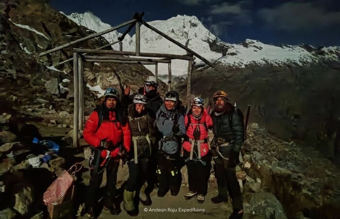 Our group starting the summit day at 2 am