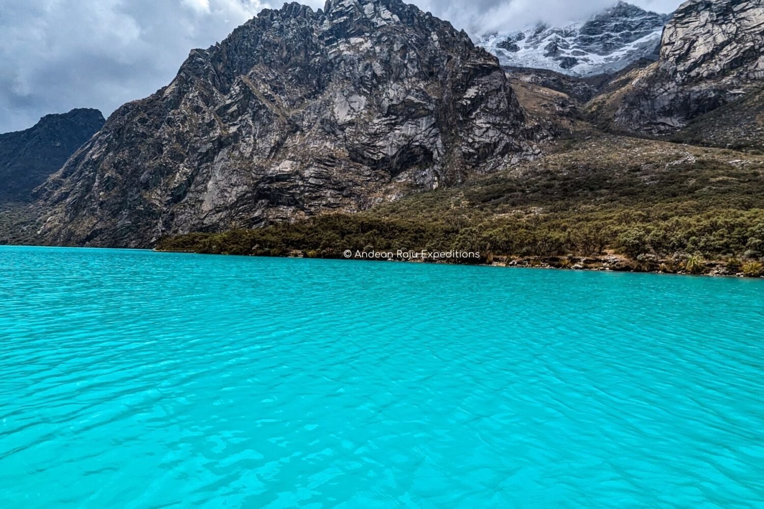 Turquoise lagoon of Llanganuco
