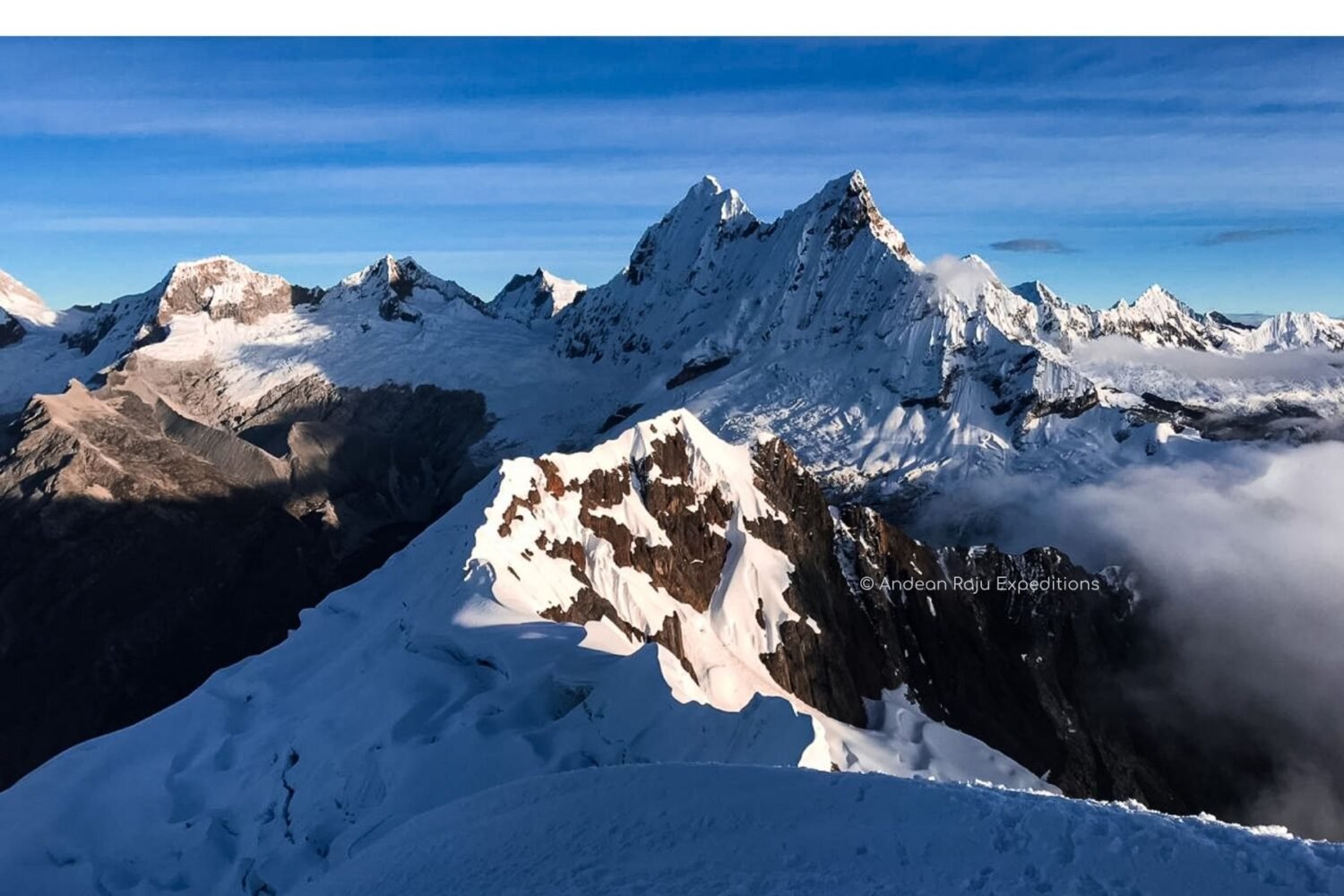 View of Nevado Chacraraju, from the top of Yanapaccha