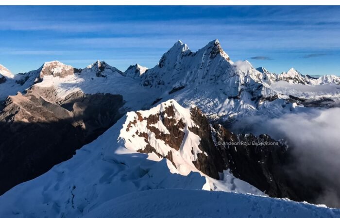 View of Nevado Chacraraju, from the top of Yanapaccha
