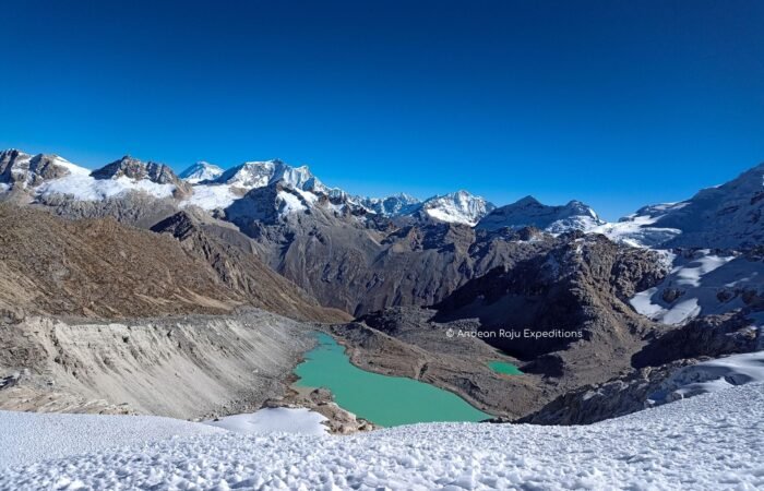 View of the mountains of the Cordillera Blanca