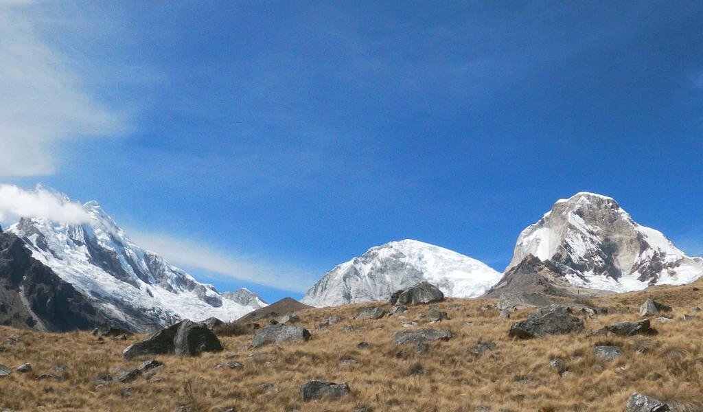 Vista del Nevado Huascarán sur y Norte